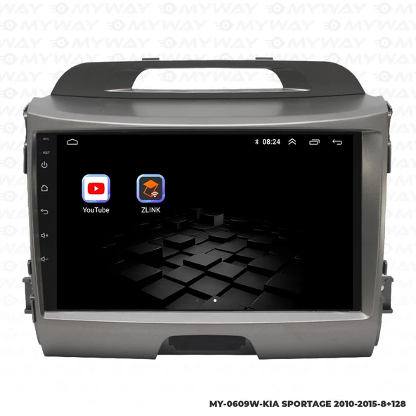 Araç Multimedya Kia Sportage Android 12 Carplay 4Gb Ram + 64Gb Hdd 2010-2015 Navigasyon Ekran MYW - 5