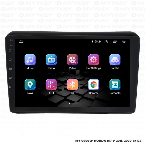 Araç Multimedya Honda Hrv Android 12 Carplay 4Gb Ram + 64Gb Hdd Navigasyon Ekran MYW - Resim 7