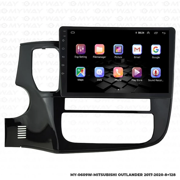 Araç Multimedya Mitsubishi Outlander Android 12 Carplay 4Gb Ram + 64Gb Hdd 2017-2020 Navigasyon Ekran MYW - Resim 6