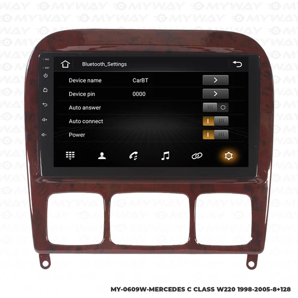 Araç Multimedya Mercedes W220 Android 12 Carplay 4Gb Ram + 64Gb Hdd Navigasyon Ekran MYW - 3
