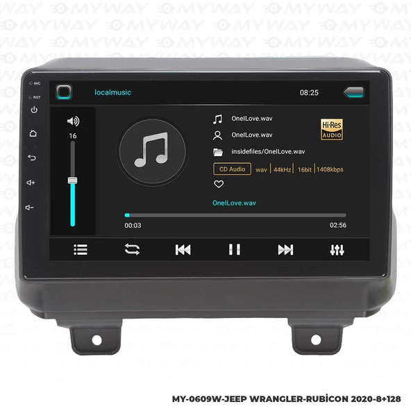 Araç Multimedya Jeep Rubicon Android 12 Carplay 4Gb Ram + 64Gb Hdd Navigasyon Ekran MYW - Resim 2