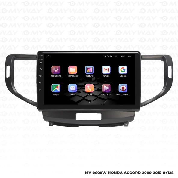 Araç Multimedya Honda Accord Android 12 Carplay 4Gb Ram + 64Gb Hdd 2009-2015 Navigasyon Ekran MYW - Resim 6