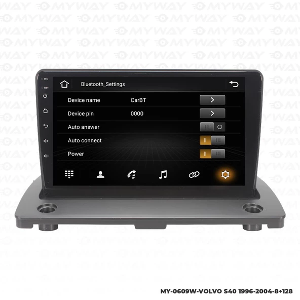 Araç Multimedya Volvo S40 Android 12 Carplay 4Gb Ram + 64Gb Hdd Navigasyon Ekran MYW - Resim 3