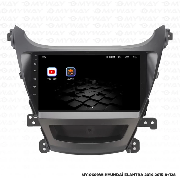 Araç Multimedya Hyundai Elantra Android 12 Carplay 4Gb Ram + 64Gb Hdd 2014-2015 Navigasyon Ekran MYW - Resim 5