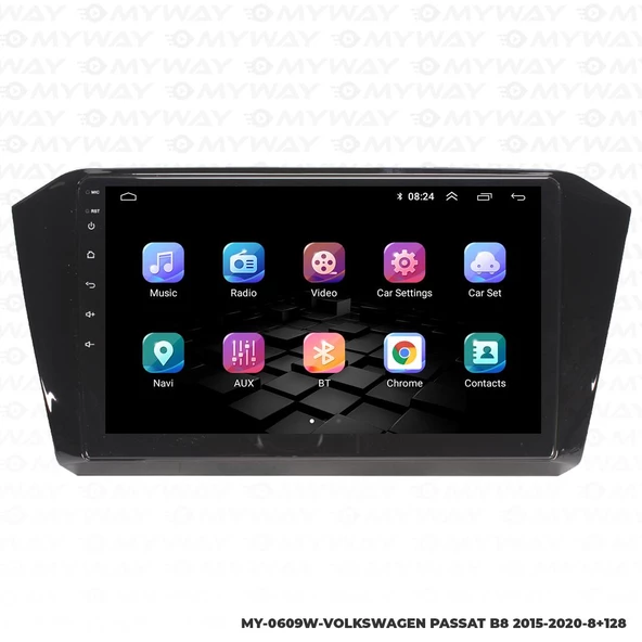Araç Multimedya Volkswagen Passat B8 Android 12 Carplay 4Gb Ram + 64Gb Hdd Navigasyon Ekran MYW - Resim 7