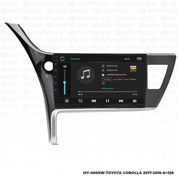 Araç Multimedya Toyota Corolla Android 12 Carplay 4Gb Ram + 64Gb Hdd 2017-2018 Navigasyon Ekran MYW - 2