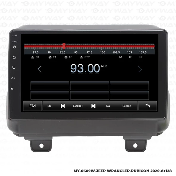 Araç Multimedya Jeep Rubicon Android 12 Carplay 4Gb Ram + 64Gb Hdd Navigasyon Ekran MYW - Resim 4