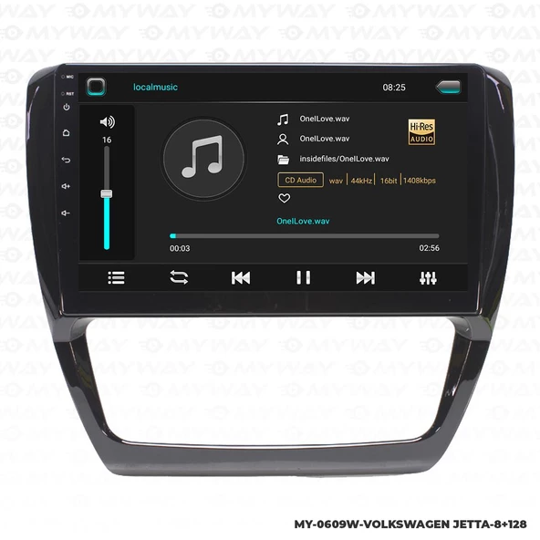 Araç Multimedya Volkswagen Jetta Android 12 Carplay 4Gb Ram + 64Gb Hdd Navigasyon Ekran MYW - 2
