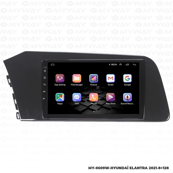 Araç Multimedya Hyundai Elantra Android 12 Carplay 4Gb Ram + 64Gb Hdd 2021 Navigasyon Ekran MYW - Resim 6