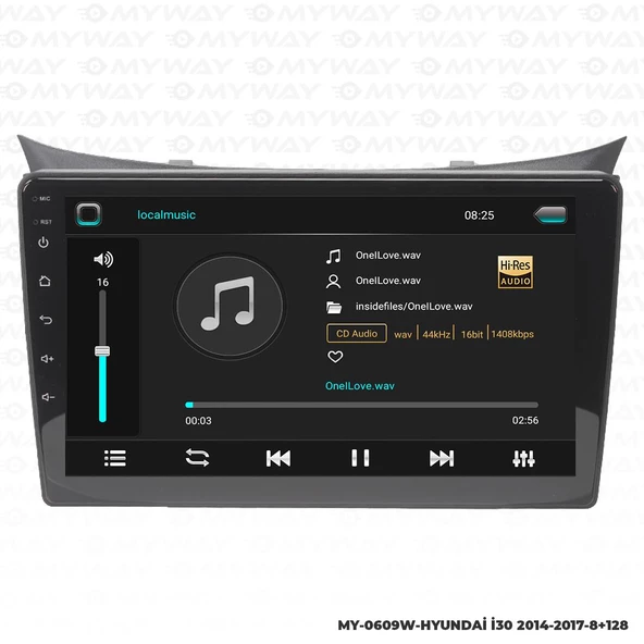 Araç Multimedya Hyundai İ30 Android 12 Carplay 4Gb Ram + 64Gb Hdd 2014-2017 Navigasyon Ekran MYW - Resim 2