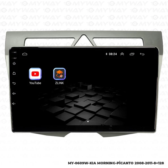 Araç Multimedya Kia Picanto Android 12 Carplay 4Gb Ram + 64Gb Hdd 2008-2011 Navigasyon Ekran MYW - Resim 5