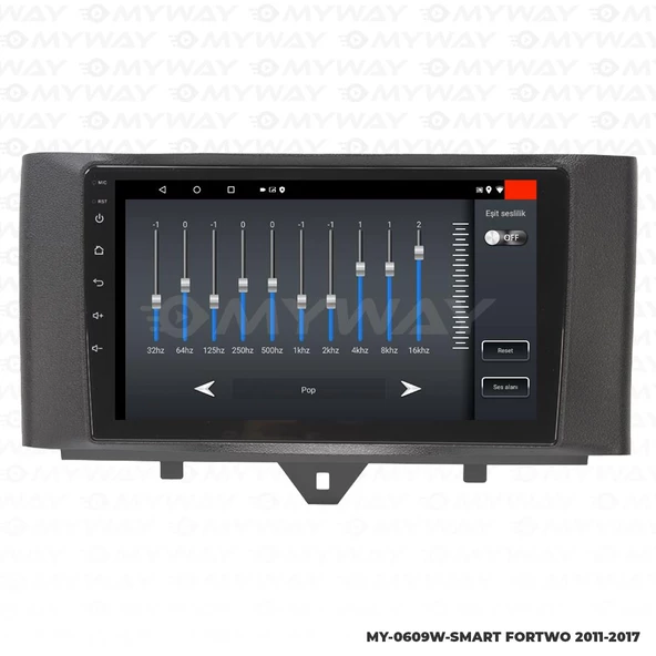 Araç Multimedya Smart Fortwo Android 12 Carplay 4Gb Ram + 64Gb Hdd 2011-2017 Navigasyon Ekran MYW ürün görseli 1