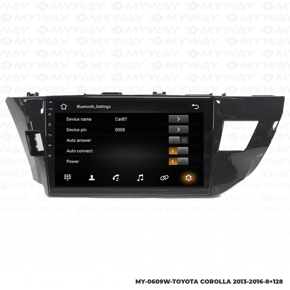 Araç Multimedya Toyota Corolla Android 12 Carplay 4Gb Ram + 64Gb Hdd 2013-2016 Navigasyon Ekran MYW - 3