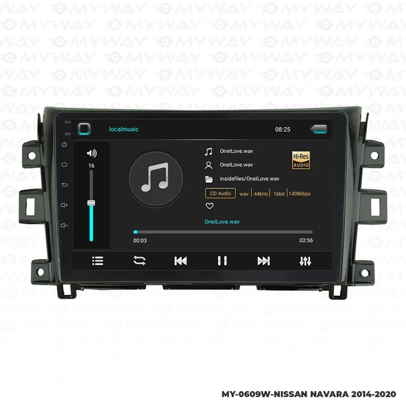 Araç Multimedya Nissan Navara Android 12 Carplay 4Gb Ram + 64Gb Hdd 2014-2020 Navigasyon Ekran MYW - 2
