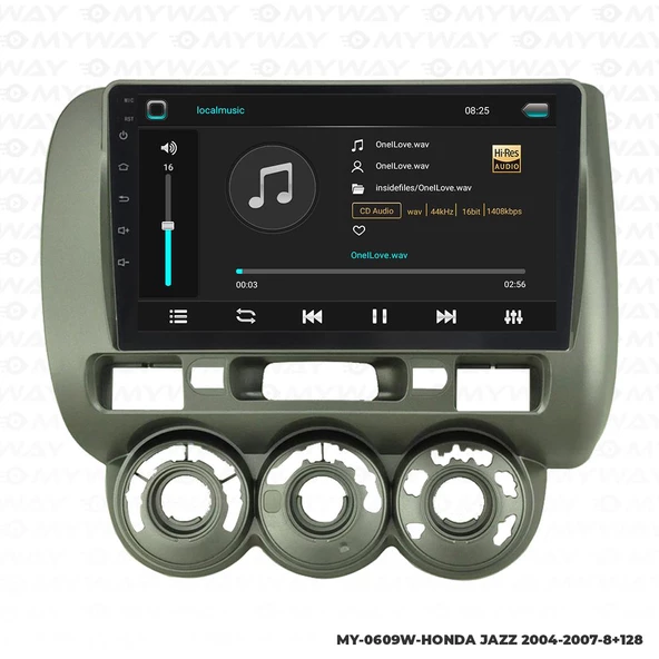 Araç Multimedya Honda Jazz Android 12 Carplay 4Gb Ram + 64Gb Hdd 2004-2007 Navigasyon Ekran MYW - Resim 2