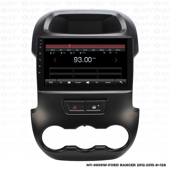 Araç Multimedya Ford Ranger Android 12 Carplay 4Gb Ram + 64Gb Hdd 2012-2015 Navigasyon Ekran MYW - Resim 4