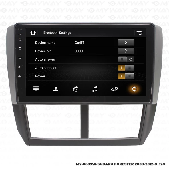 Araç Multimedya Subaru Forester Android 12 Carplay 4Gb Ram + 64Gb Hdd 2009-2012 Navigasyon Ekran MYW - Resim 3