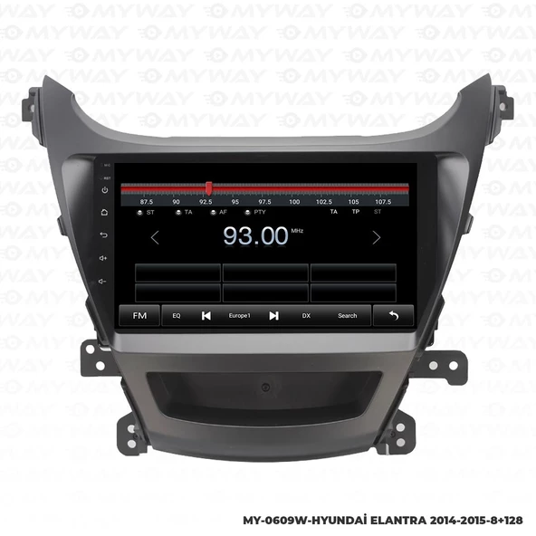 Araç Multimedya Hyundai Elantra Android 12 Carplay 4Gb Ram + 64Gb Hdd 2014-2015 Navigasyon Ekran MYW - Resim 4