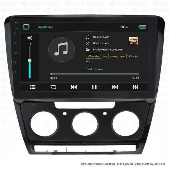 Araç Multimedya Skoda Octavia Android 12 Carplay 4Gb Ram + 64Gb Hdd 2007-2014 Navigasyon Ekran MYW - 2