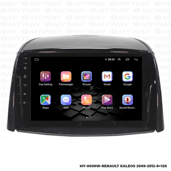 Araç Multimedya Renault Kaleos Android 12 Carplay 4Gb Ram + 64Gb Hdd Navigasyon Ekran MYW - Resim 6