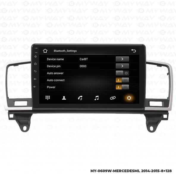 Araç Multimedya Mercedes Ml Android 12 Carplay 4Gb Ram + 64Gb Hdd 2014-2015 Navigasyon Ekran MYW - Resim 3