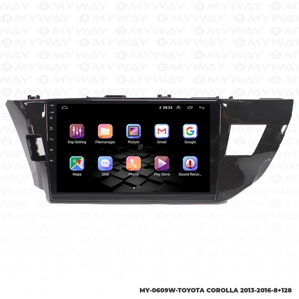 Araç Multimedya Toyota Corolla Android 12 Carplay 4Gb Ram + 64Gb Hdd 2013-2016 Navigasyon Ekran MYW - 6
