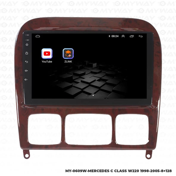 Araç Multimedya Mercedes W220 Android 12 Carplay 4Gb Ram + 64Gb Hdd Navigasyon Ekran MYW - 5
