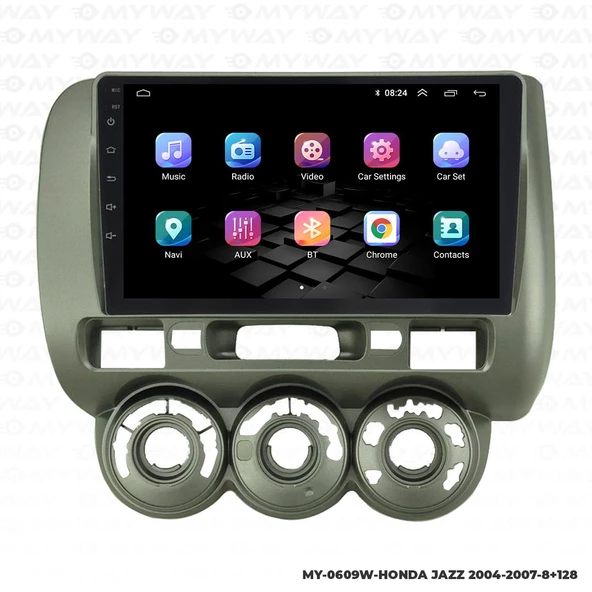 Araç Multimedya Honda Jazz Android 12 Carplay 4Gb Ram + 64Gb Hdd 2004-2007 Navigasyon Ekran MYW - Resim 7