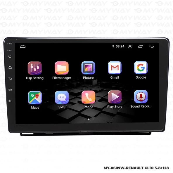 Araç Multimedya Renault Clio 5 Android 12 Carplay 4Gb Ram + 64Gb Hdd Navigasyon Ekran MYW - 6