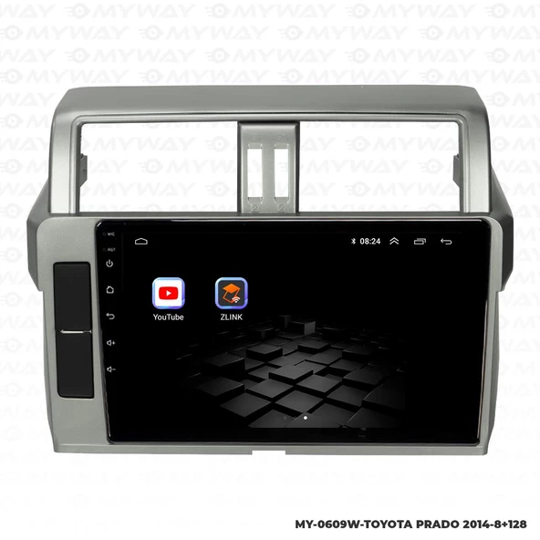 Araç Multimedya Toyota Prado Android 12 Carplay 4Gb Ram + 64Gb Hdd 2014 Navigasyon Ekran MYW - Resim 5