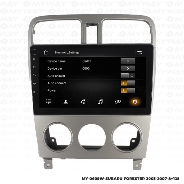 Araç Multimedya Subaru Forester Android 12 Carplay 4Gb Ram + 64Gb Hdd 2003-2007 Navigasyon Ekran MYW - Resim 3