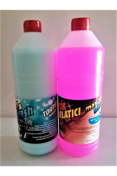 Max&Wash 1000ml. Torpido Parlatıcı Deri Bakım Sütü 1000ml. Oto Lastik Parlatıcı -2li-set-torpido-lastik