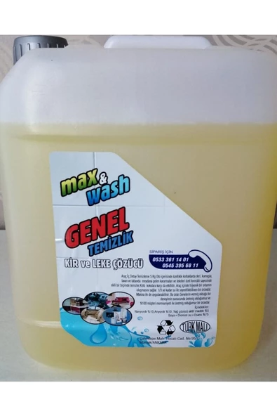 Max&Wash 20 KG.GENEL TEMİZLİK TAVAN DÖŞEME HALI TEMİZLEYİCİ ( PARFÜMLÜ )