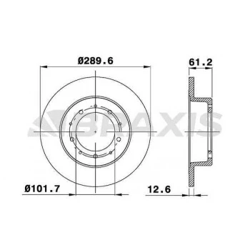 FREN DISKI ARKA RANGE DEFENDER 87-16 DISCOVERY 1 89-98 RANGE ROVER CLASSIC - BRAXIS AE0290