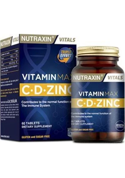 Nutraxin Nutraxın Vıtamın Max C-D-Zınc 60 Tblt