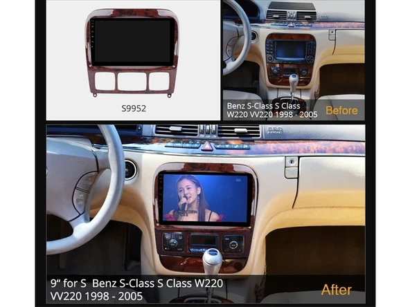 Mercedes S 500 W220 Android Multimedya Sistemi (1998-2005) 2 GB RAM 32 GB Hafıza 4 Çekirdek Navigold - Resim 11