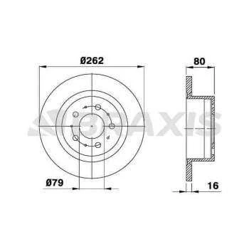 ARKA FREN DISK AYNASI DUCATO III BOXER III JUMPER III 2.2HDI 100BG 120BG 3.0HDI 160 CAP300MM - BRAXIS AD0791