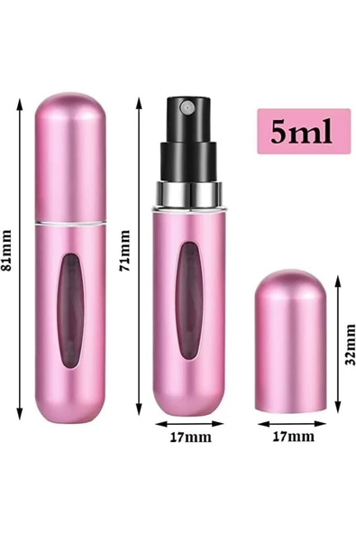 Doldurulabilir Mini Cep Parfüm Şişesi 1 Adet Siyah - 3