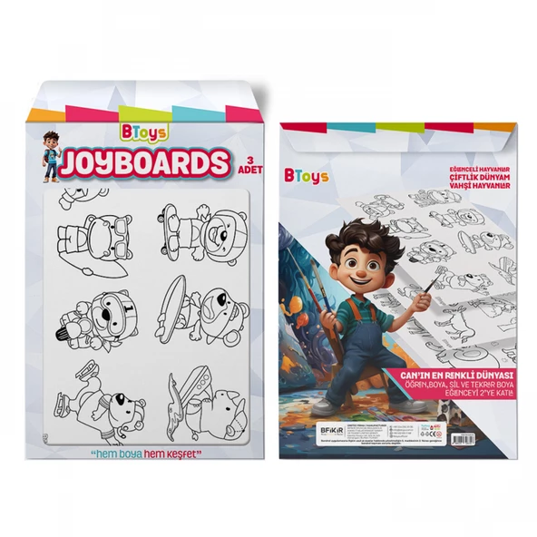 BToys Joyboards Eğleceli Hayvanlar, Çiftlik Dünyam, Vahşi Hayvanlar