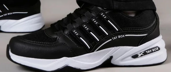Erkek Sneaker Spor Ayakkabısı Konforlu Esnek Kullanışlı Hava Alan Kaliteli Bağcıklı Ortapedik