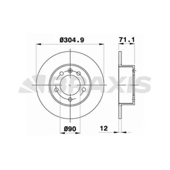 FREN DISKI ARKA MASTER III MOVANO B 2.3DCI 10- - BRAXIS AD0467