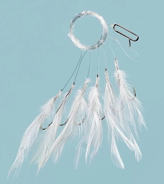 Fladen Beyaz Tüylü 6 İğneli Uskumru-Palamut Çaparisi