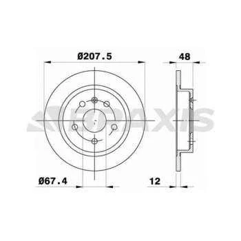 ARKA FREN DISK AYNASI OPEL INSIGNIA 1.4I 1.6I 1.8I - BRAXIS AE0370