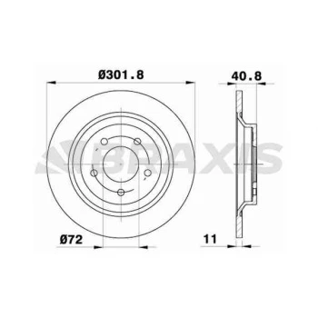 ARKA FREN DISK AYNASI MAZDA 5 CR19 1.8 - 2.0 - 2.0CD 05 16 JANT - BRAXIS AE0482