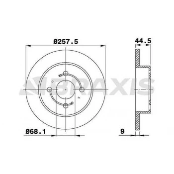 ARKA FREN DISK AYNASI NISSAN PRIMERA 1.6 2.0 2.0I - BRAXIS AD0001