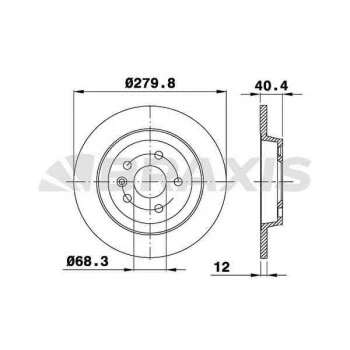 ARKA FREN DISK AYNASI TRANSPORTER T4 2.4 - 2.5 96-03 - BRAXIS AE0318