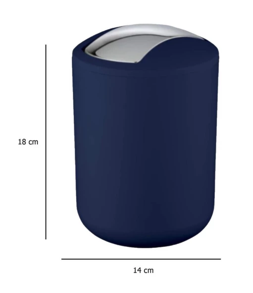 2’li Çöp Kovası Lacivert ( Brasil Model ) 6,4 ve 2 Litre - 3