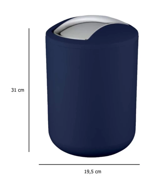 2’li Çöp Kovası Lacivert ( Brasil Model ) 6,4 ve 2 Litre - 2