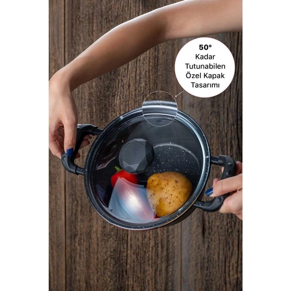 Acar Diamante Galaxi 6 Parça Döküm Tencere Seti DDE-22-0170 - 2