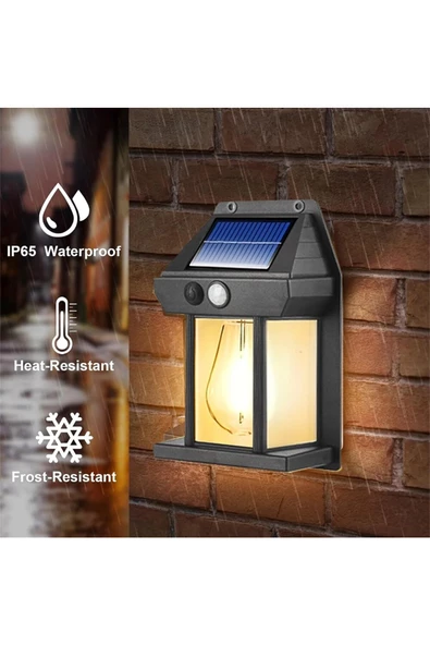 Güneş Enerjili Bahçe Led Ampul Hareket Sensörlü Bahçe Led  Su Geçirmez 3 Mod'lu Solar Led - 3